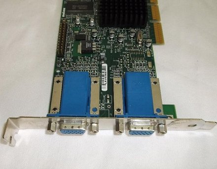 Matrox Millenium G450 AGP 16 MB AGP G45+MDHA16DLE Dual Head 2x VGA
