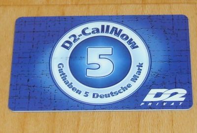 D2-CallNow Karte 5 DM
