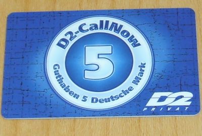 D2-CallNow Karte 5 DM